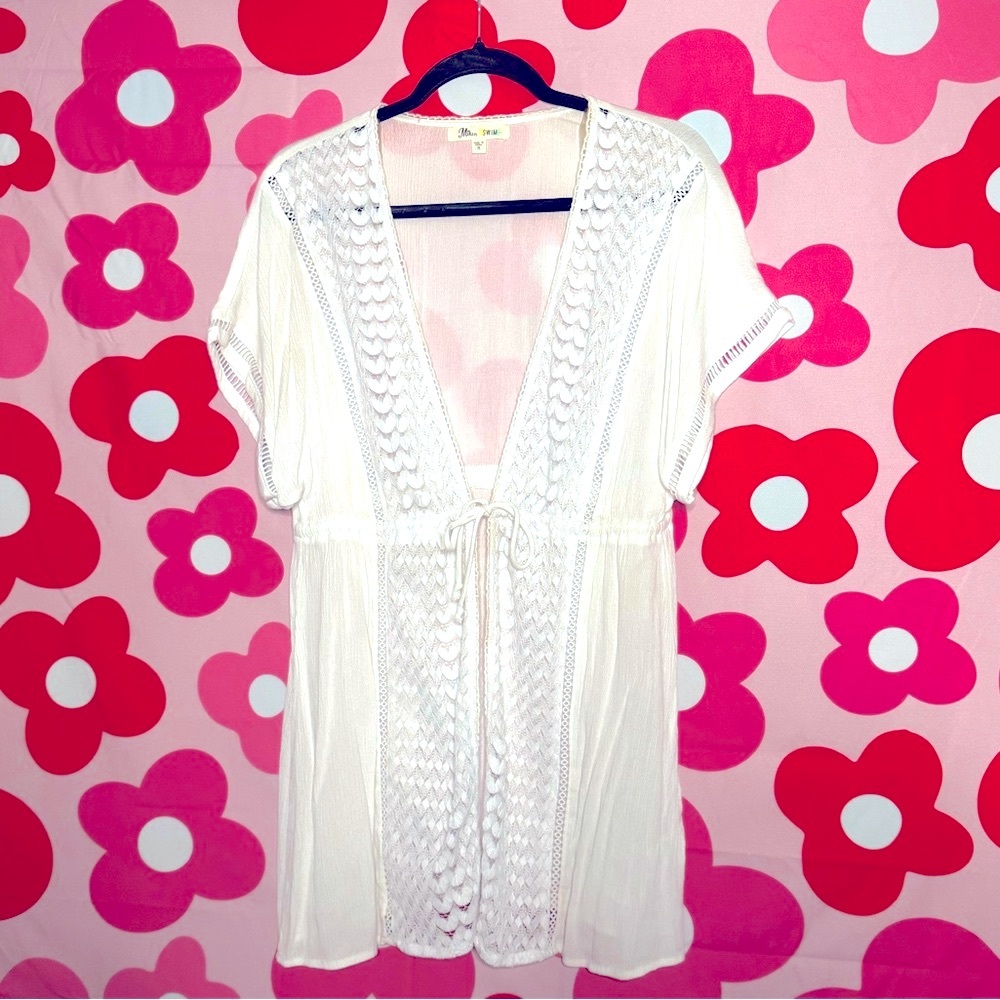 White Swim Cover-Up - Size Medium